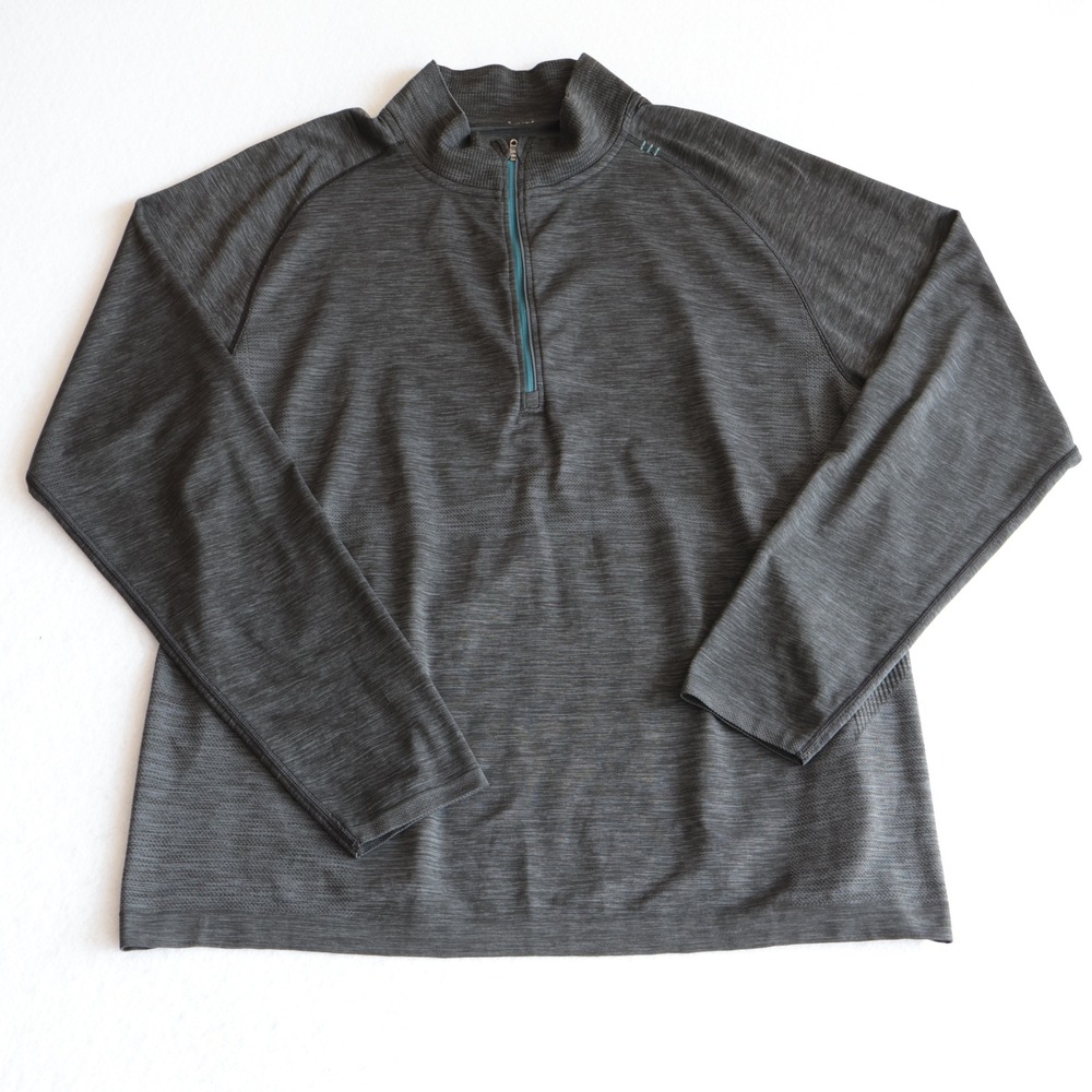 Lululemon Metal Vent Tech 1/2 Zip 2.0 Pullover Gray Space Dye XXL Mens